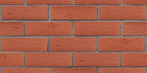 Клинкерный кирпич ЛСР Лондон красный, Береста 0,7НФ на сером шве