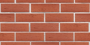 Клинкерный кирпич ЛСР Лондон красный, Береста 0,7НФ на белом шве