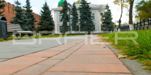 Тротуарная плитка БРАЕР Старый Город Ландхаус серый и техас - Кремль. Тула (4)
