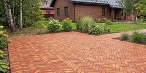 Клинкер тротуарный ЛСР красный Канны Золото Классик 4