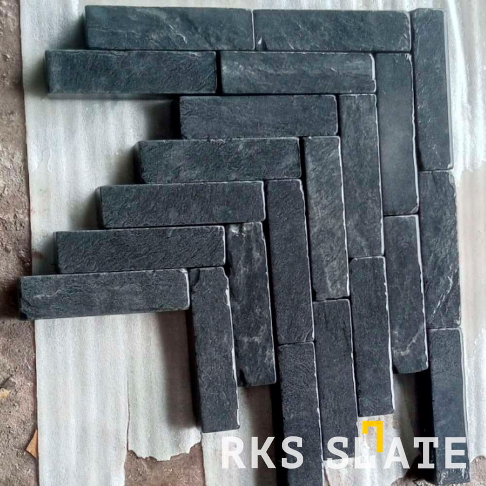 Брусчатка галтованная RKS Slate Belgian Black 100x100x40 мм 5