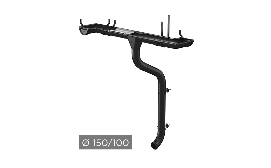 Водосточная система AQUASYSTEM PU MATT 150/100 мм RAL 9005 в Старом Осколе