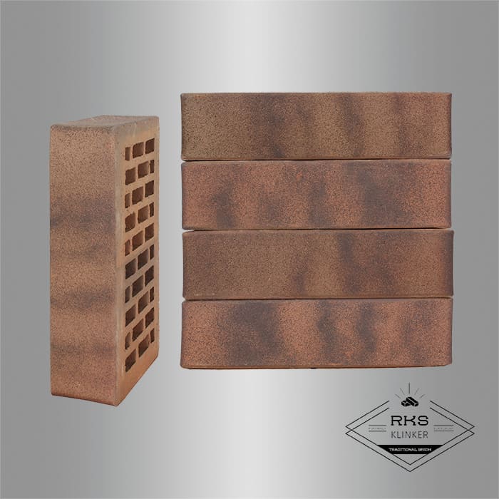 Кирпич облицовочный ЛСР, Ореховый флэш, Гладкий, 1НФ в Старом Осколе