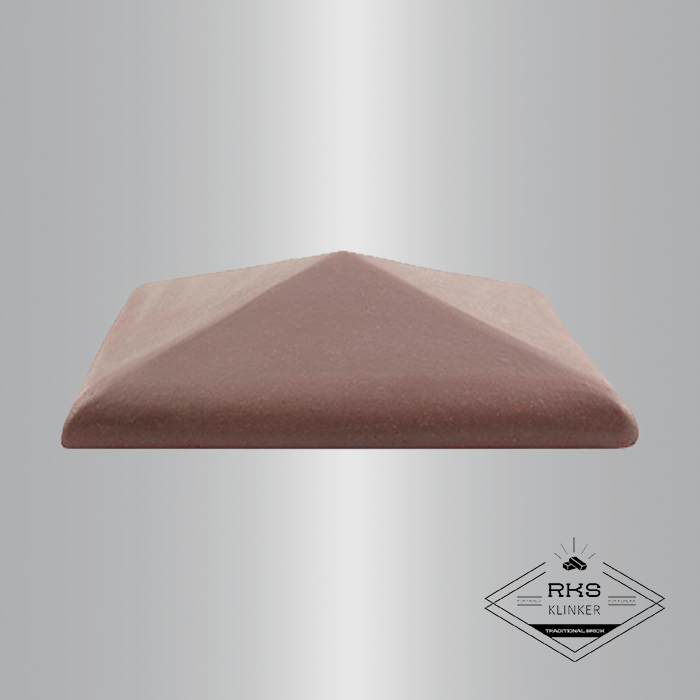 Клинкерный колпак на столб ZG Clinker, С42 425х425 мм, вишнёвый в Старом Осколе