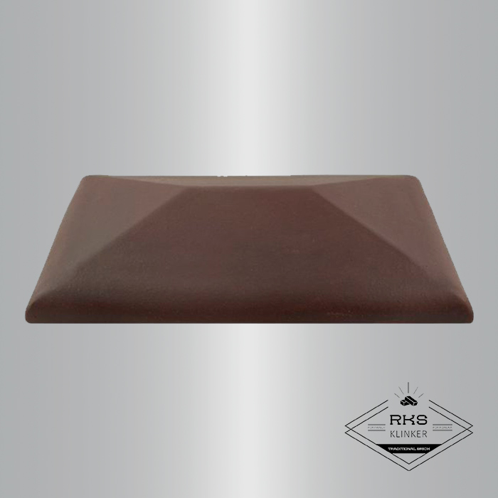 Клинкерный колпак на столб ZG Clinker, СР 300х425 мм, вишнёвый в Старом Осколе