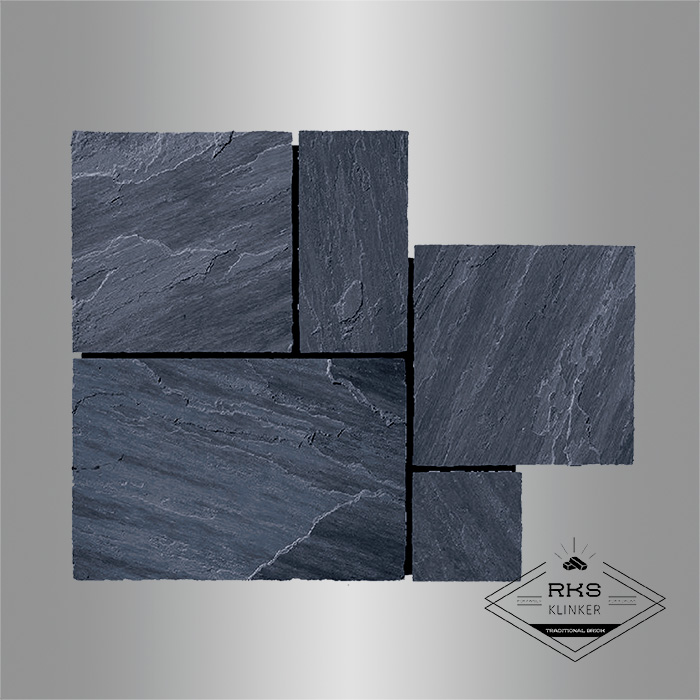 Мозаика из камня известняк RKS SLATE Belgian Black в Старом Осколе