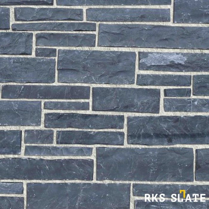 Фасадный облицовочный камень Black Slate Strips в Старом Осколе