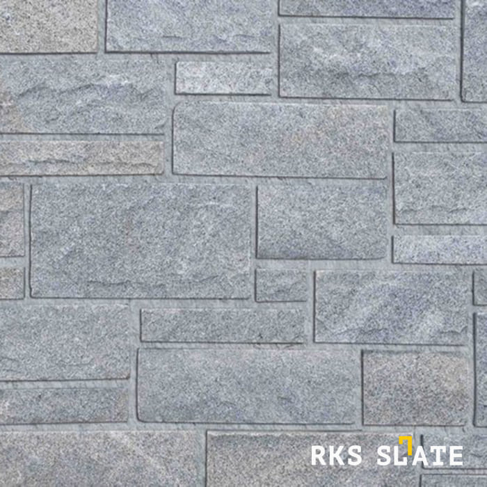 Фасадный облицовочный камень Grey Quartz Castle в Старом Осколе