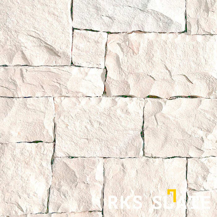 Фасадный облицовочный камень White Limestone Castle в Старом Осколе