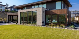 Реечная панель ДПК Turtle Shell, Middle Lines, Australian Palisander Co-Extrusion посмотреть фото готового фасада из реечных панелей  (4)