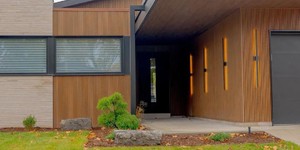 Реечная панель ДПК Turtle Shell, Middle Lines, Australian Palisander Co-Extrusion реечные панели с подсветкой на фасаде фото (1)