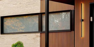 Реечная панель ДПК Turtle Shell, Middle Lines, Australian Palisander Co-Extrusion реечные панели с подсветкой на фасаде фото (2)