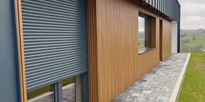 Реечная панель ДПК Turtle Shell, Middle Lines, Siberian Pine Co-Extrusion облицовка фасада рейками фото (5)