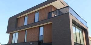 Реечная панель коричневая из ДПК Turtle Shell, Middle Lines, Australian Palisander Co-Extrusion облицовка дома (2)
