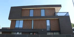 Реечная панель коричневая из ДПК Turtle Shell, Middle Lines, Australian Palisander Co-Extrusion облицовка дома (4)