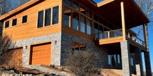 Каменный фасад дома фото 3D панели RKS SLATE Кварцит Nordic Blend Country купить с доставкой (1)