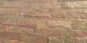 Фасад из природного камня 3D панели RKS SLATE Кварцит Cooper Natural фото