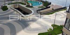 Тротуарная плитка БРАЕР Классико круговая белый серый графитовый - узоры для тротуара и дорожек 